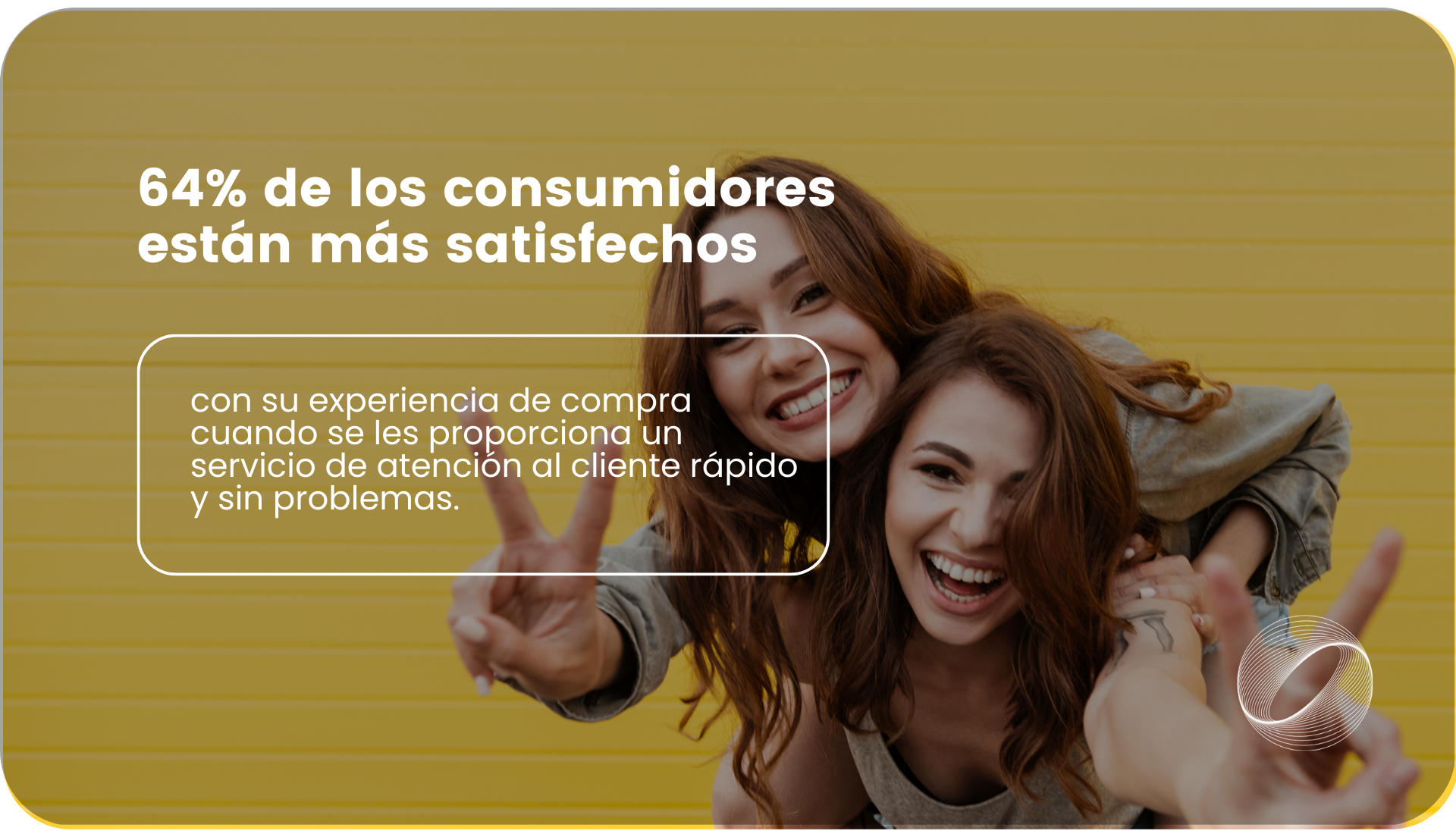 64% de los consumidores están más satisfechos con su experiencia de compra cuando se les proporciona un serv