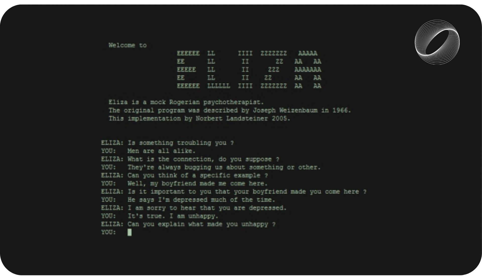 Eliza el primer chatbot de la historia